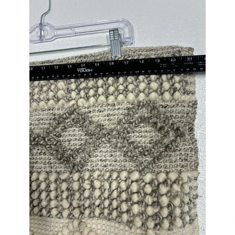 Magnolia Home Joanna Gaines Pillow Cover 20x20 Beige Wool Farmhouse Textured